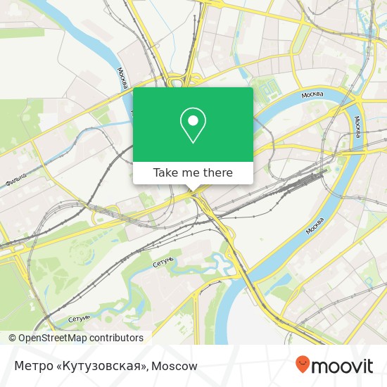 Метро «Кутузовская» map