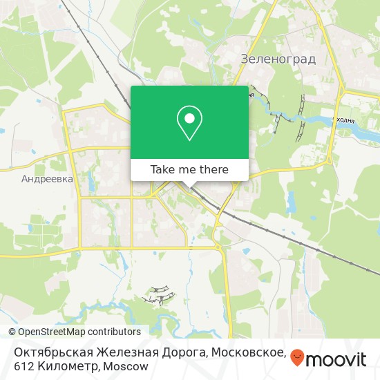 Октябрьская Железная Дорога, Московское, 612 Километр map