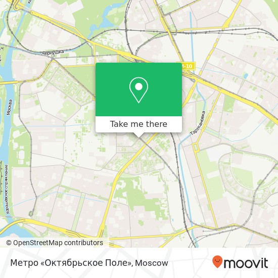 Метро «Октябрьское Поле» map