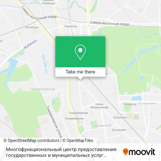 Многофункциональный центр предоставления государственных и муниципальных услуг Бутырского района map