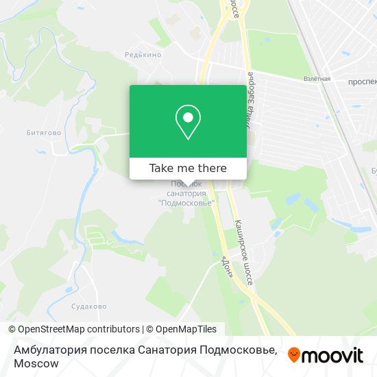 Амбулатория поселка Санатория Подмосковье map
