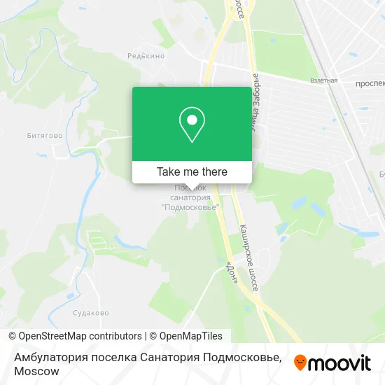 Амбулатория поселка Санатория Подмосковье map