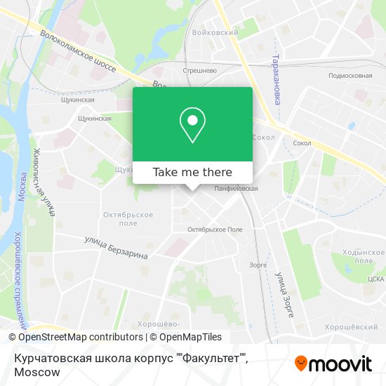 Курчатовская школа корпус ""Факультет"" map