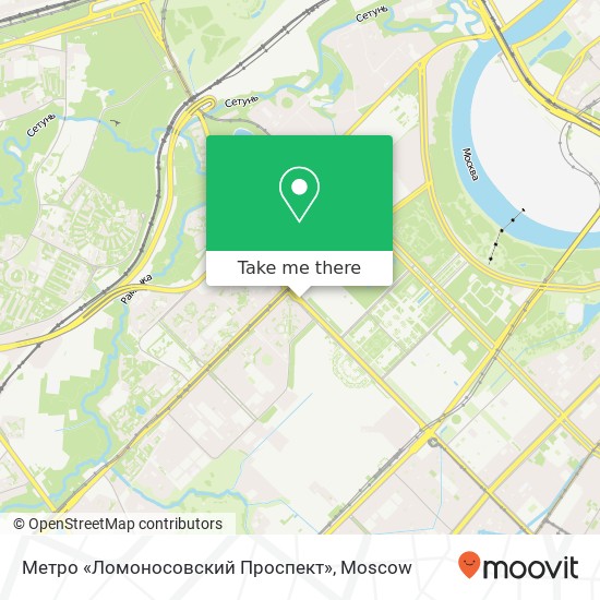 Метро «Ломоносовский Проспект» map