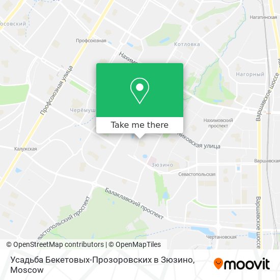 Усадьба Бекетовых-Прозоровских в Зюзино map