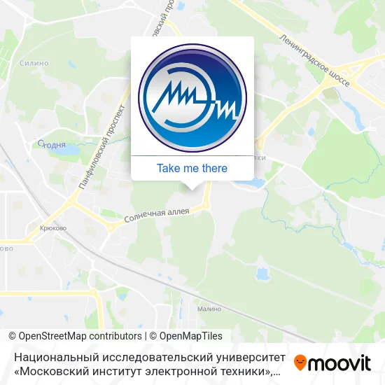 Национальный исследовательский университет «Московский институт электронной техники» map