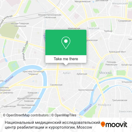 Национальный медицинский исследовательский центр реабилитации и курортологии map