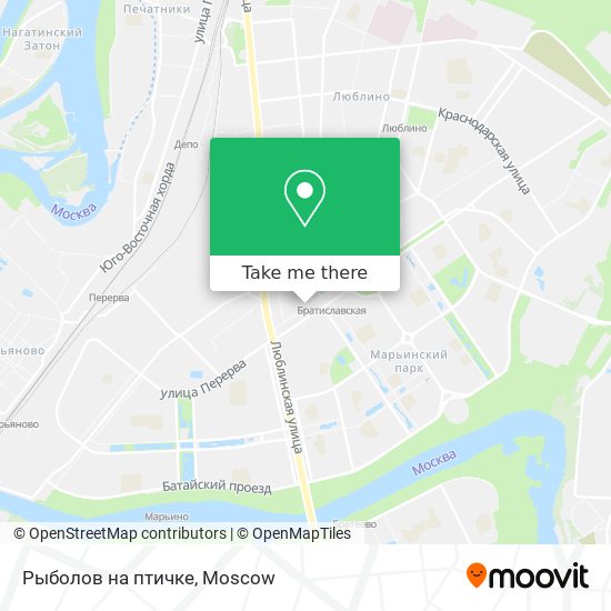 Рыболов на птичке map