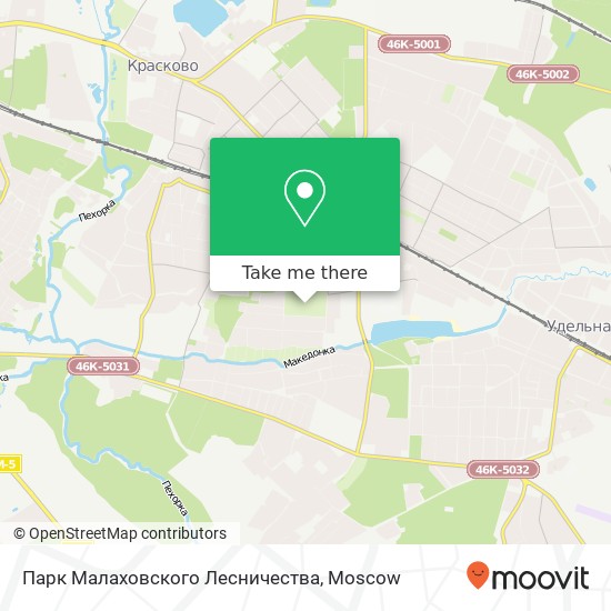 Парк Малаховского Лесничества map