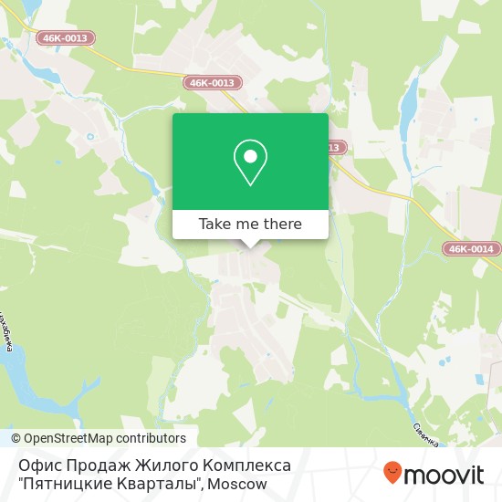 Офис Продаж Жилого Комплекса "Пятницкие Кварталы" map