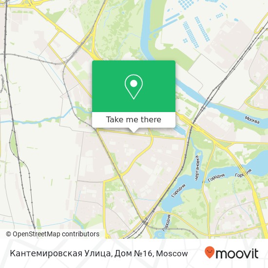 Кантемировская Улица, Дом №16 map