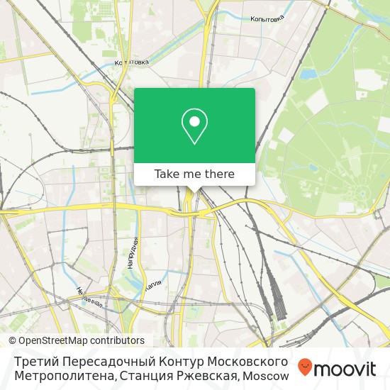 Третий Пересадочный Контур Московского Метрополитена, Станция Ржевская map
