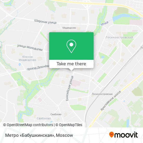 Метро «Бабушкинская» map