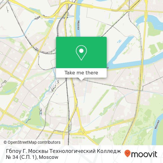 Гбпоу Г. Москвы Технологический Колледж № 34 (С.П. 1) map