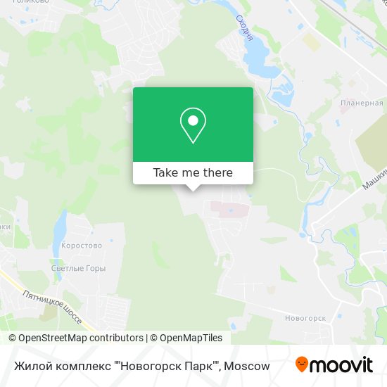 Жилой комплекс ""Новогорск Парк"" map