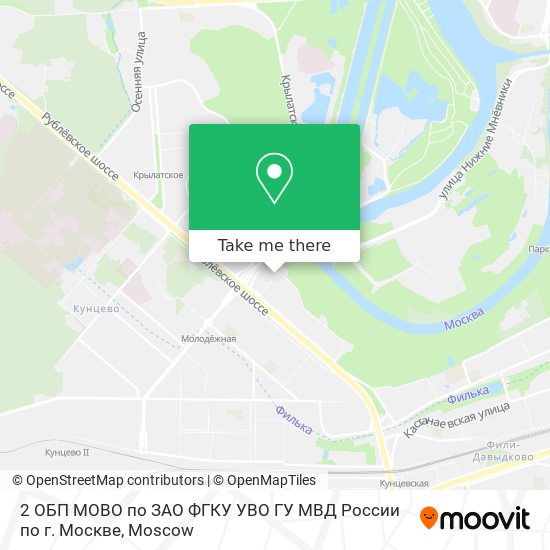 2 ОБП МОВО по ЗАО ФГКУ УВО ГУ МВД России по г. Москве map