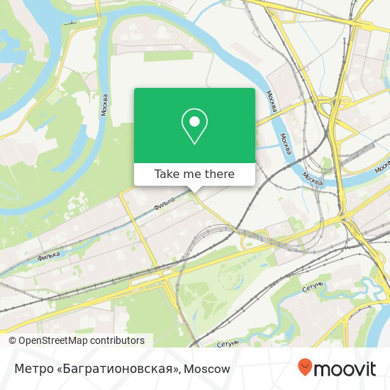 Метро «Багратионовская» map