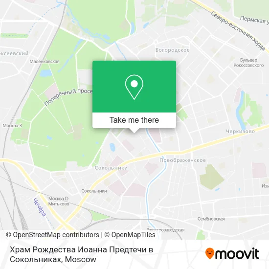 Храм Рождества Иоанна Предтечи в Сокольниках map