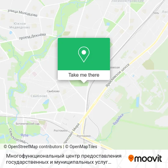Многофункциональный центр предоставления государственных и муниципальных услуг Бабушкинского района map