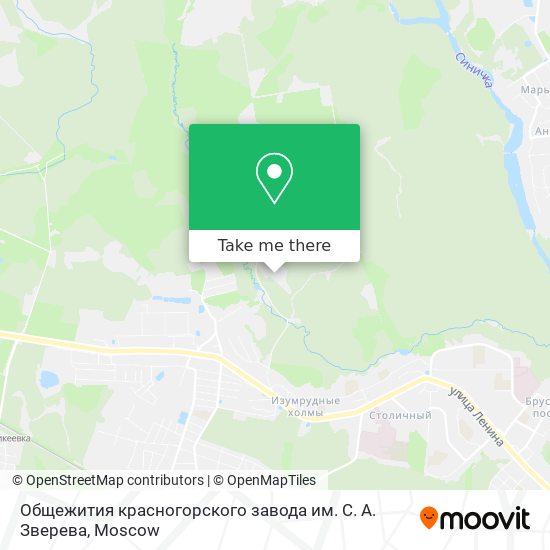 Общежития красногорского завода им. С. А. Зверева map