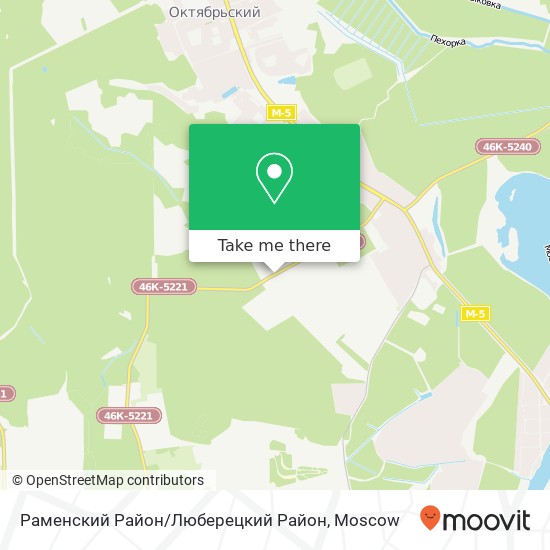 Раменский Район / Люберецкий Район map