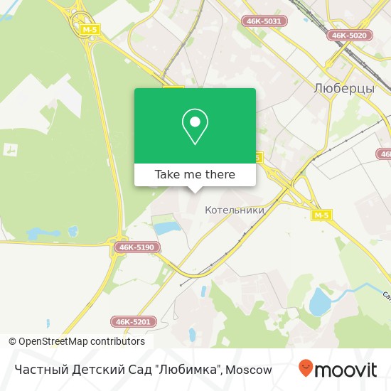 Частный Детский Сад "Любимка" map