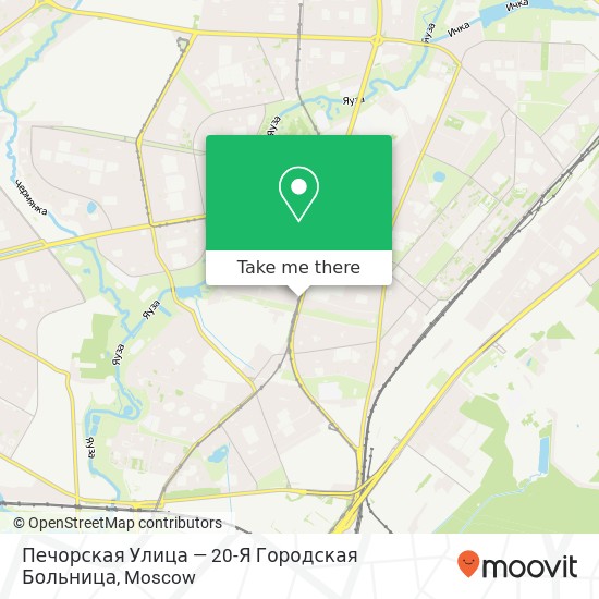 Печорская Улица — 20-Я Городская Больница map