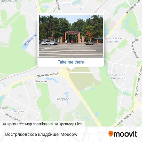 Востряковское кладбище map