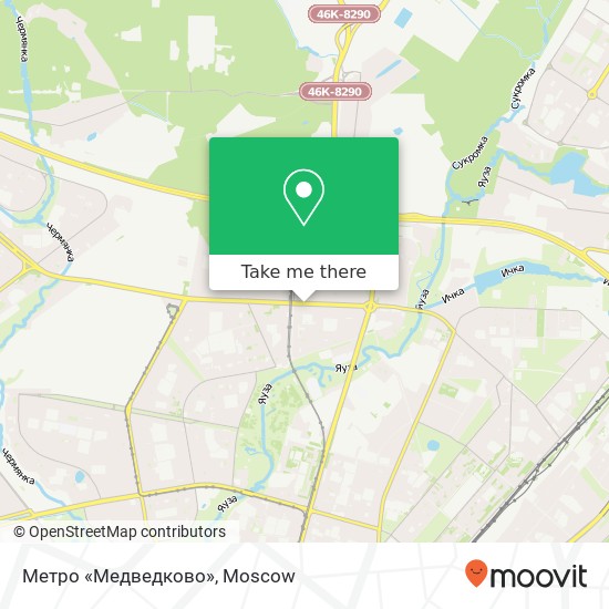 Метро «Медведково» map