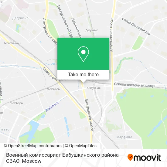 Военный комиссариат Бабушкинского района СВАО map