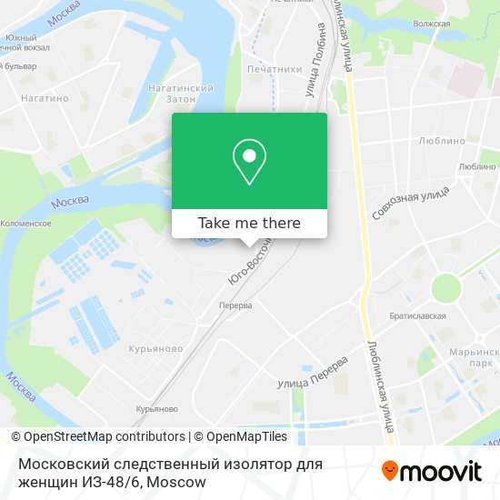Московский следственный изолятор для женщин ИЗ-48 / 6 map