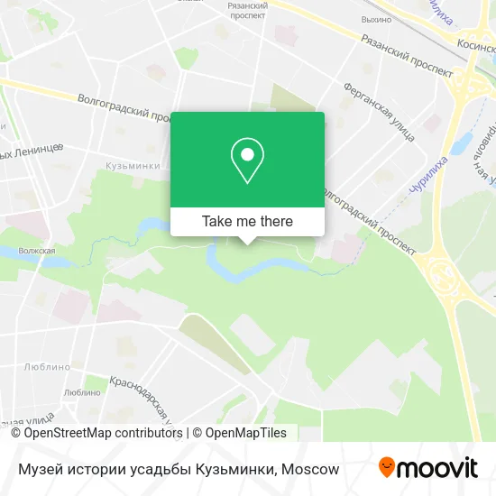 Музей истории усадьбы Кузьминки map