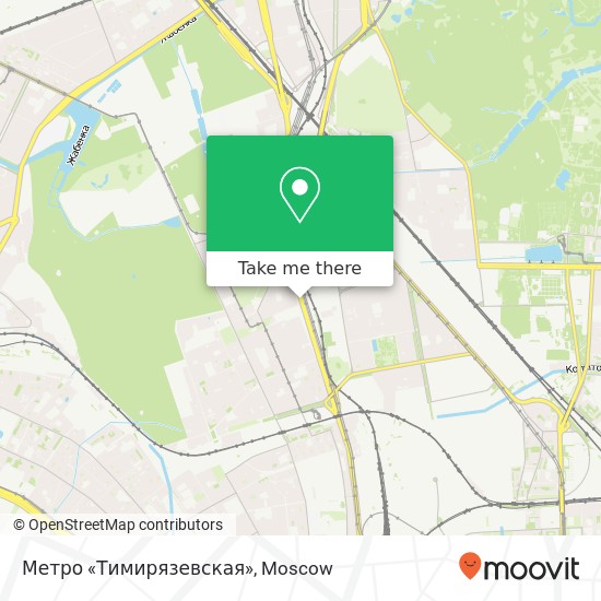 Метро «Тимирязевская» map