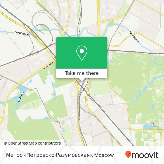 Метро «Петровско-Разумовская» map