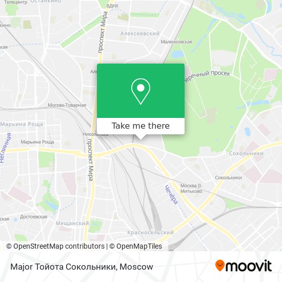 Major Тойота Сокольники map