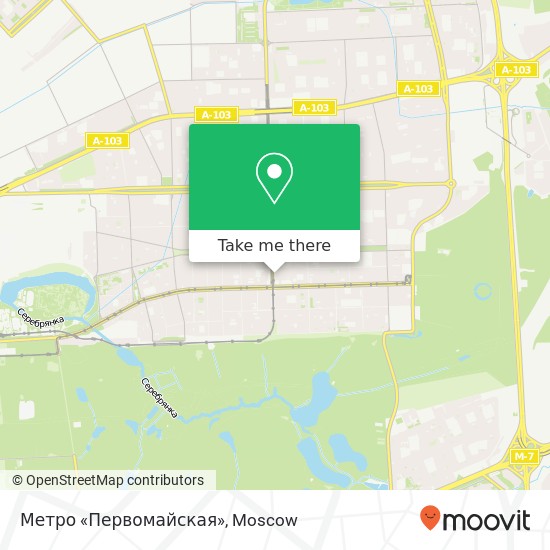 Метро «Первомайская» map