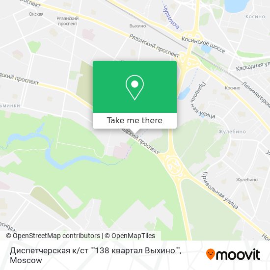 Диспетчерская к / ст ""138 квартал Выхино"" map