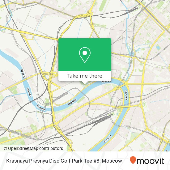 Krasnaya Presnya Disc Golf Park Tee #8 map