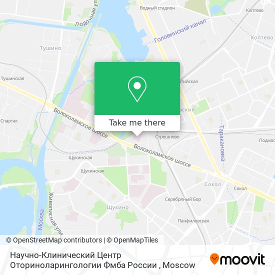 Научно-Клинический Центр Оториноларингологии Фмба России map