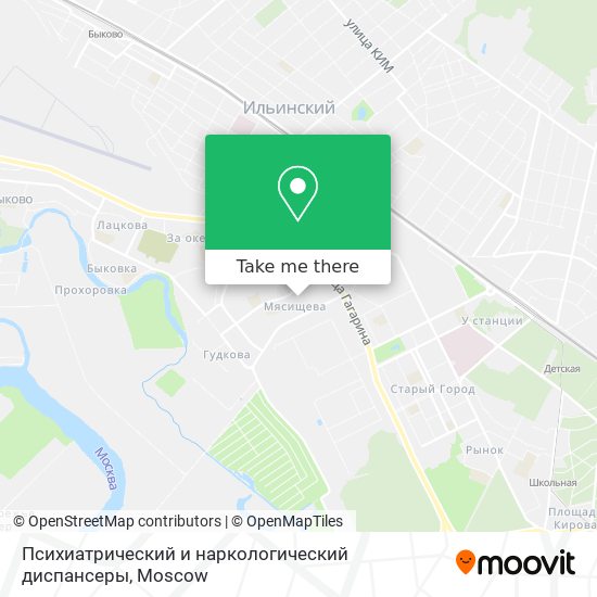 Психиатрический и наркологический диспансеры map