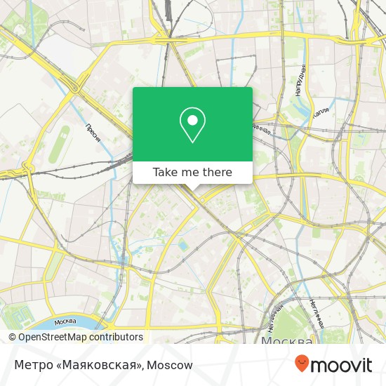 Метро «Маяковская» map