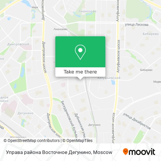 Управа района Восточное Дегунино map