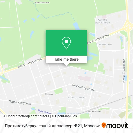 Противотуберкулезный диспансер №21 map