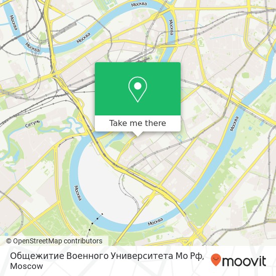 Общежитие Военного Университета Мо Рф map