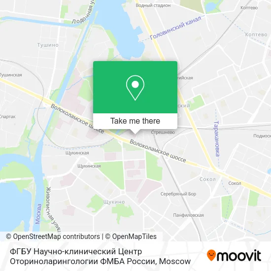 ФГБУ Научно-клинический Центр Оториноларингологии ФМБА России map