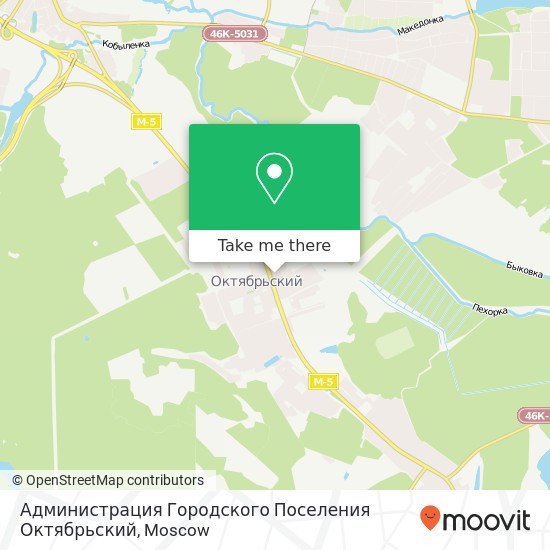 Администрация Городского Поселения Октябрьский map