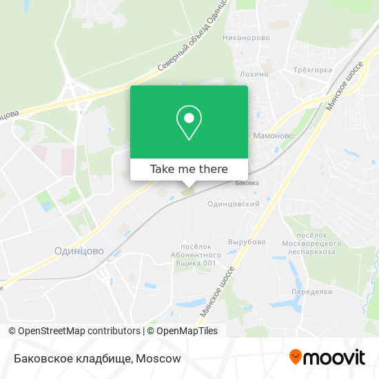 Баковское кладбище map