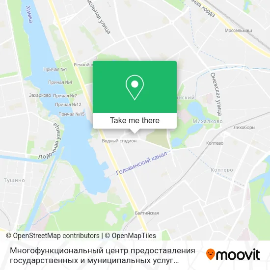 Многофункциональный центр предоставления государственных и муниципальных услуг Головинского района map