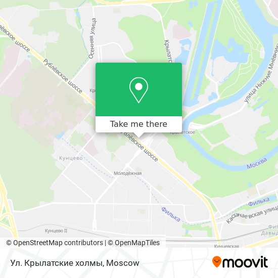 Ул. Крылатские холмы map