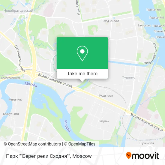 Парк ""Берег реки Сходня"" map